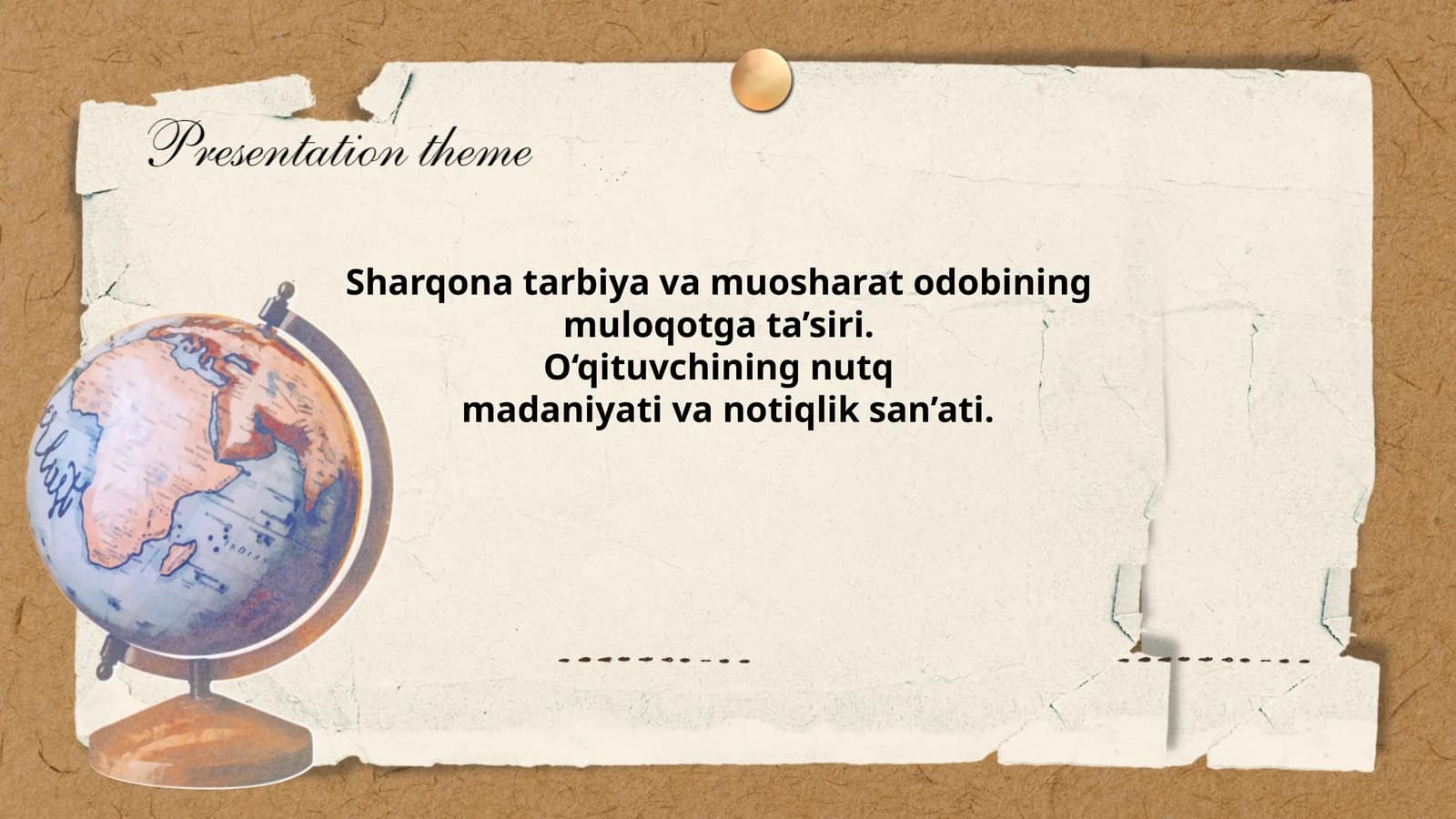 Sharqona tarbiya va muosharat odobining