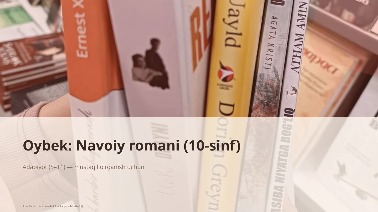 Oybek: Navoiy romani (10-sinf)