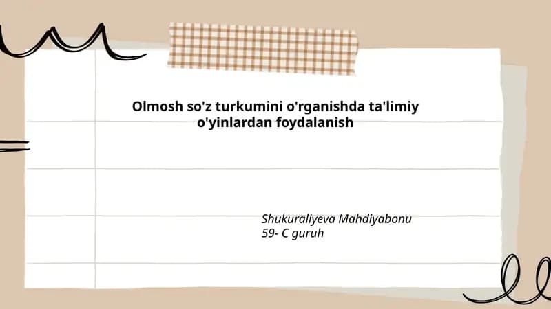 Olmoshlar bilan charxpalak o'yini