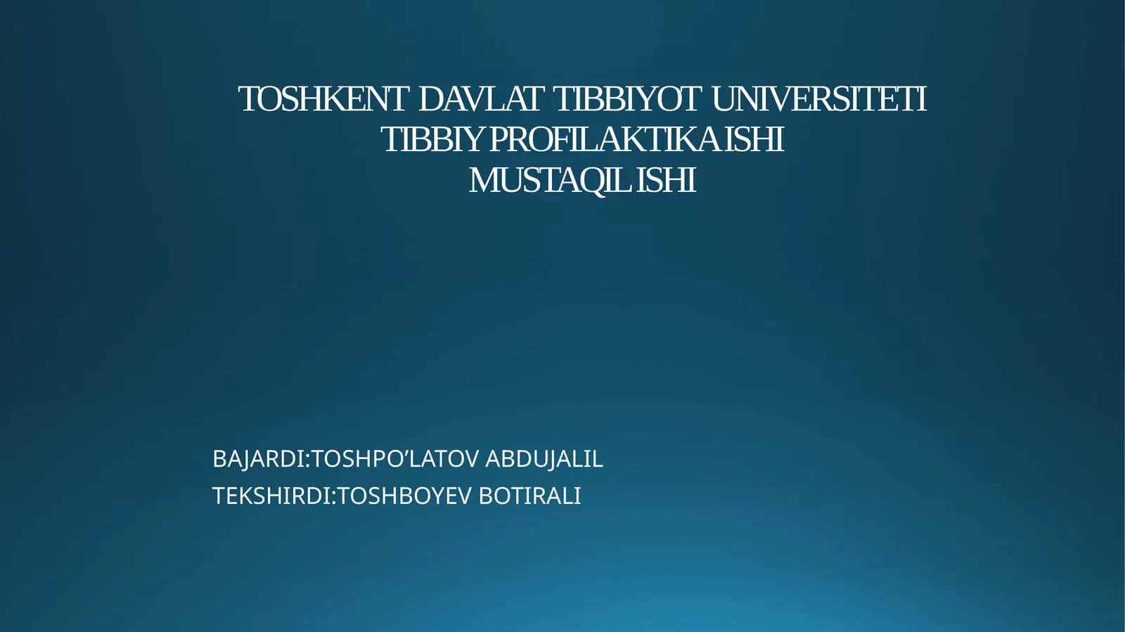 Dushman tomonidan bakteriologik qurol qo'llanilishi xavfi bo'lgan taqdir