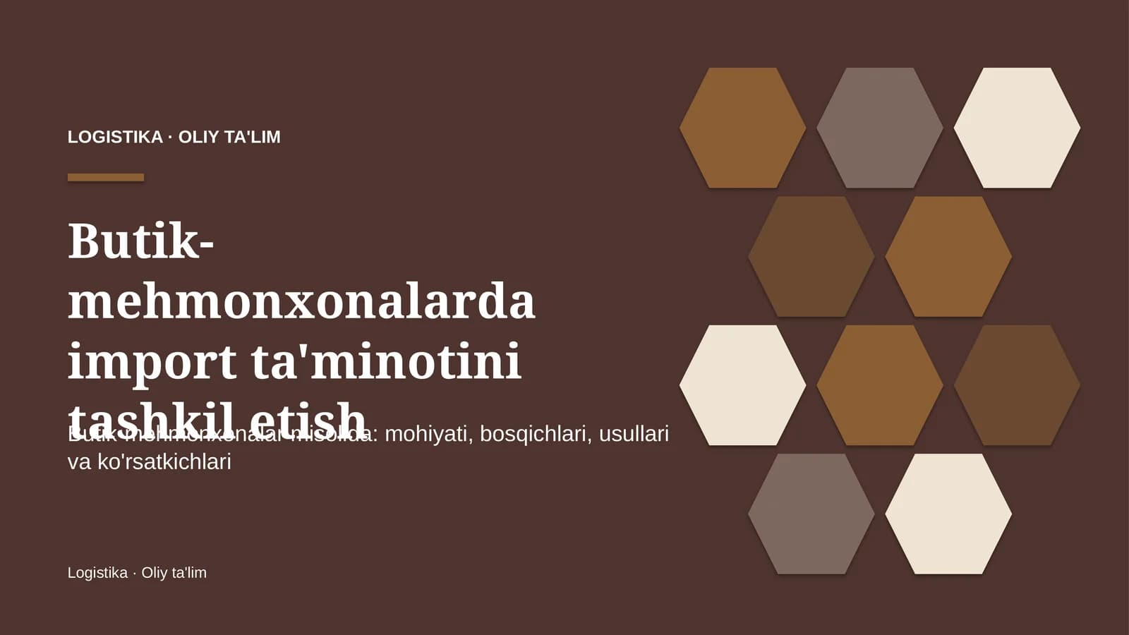 Import ta'minotini tashkil etish: mohiyati