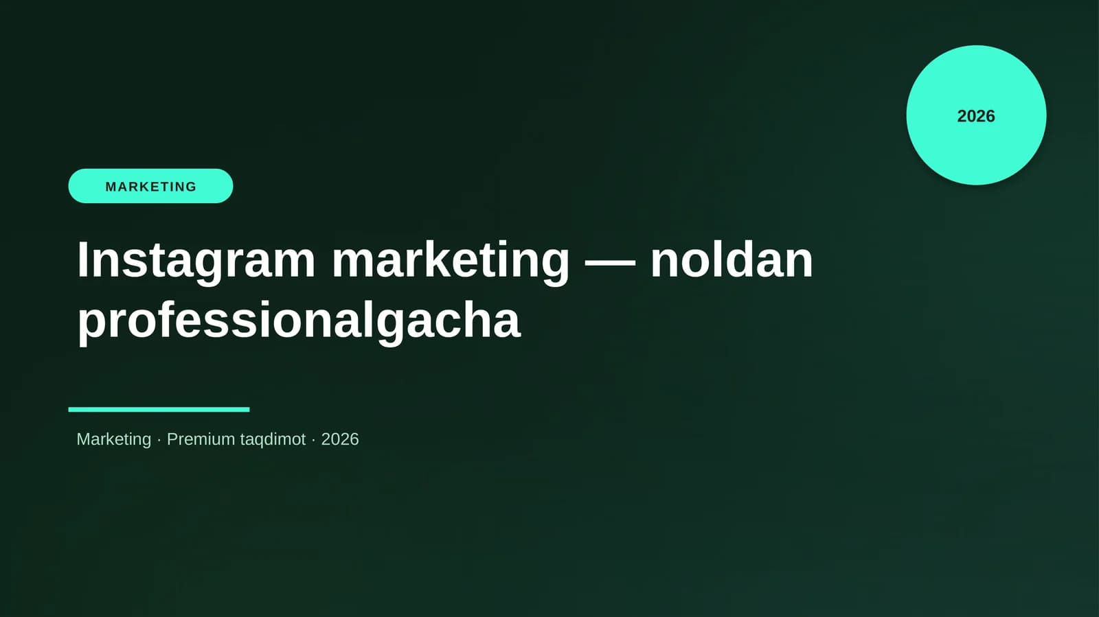 Instagram marketing — noldan professionalgacha