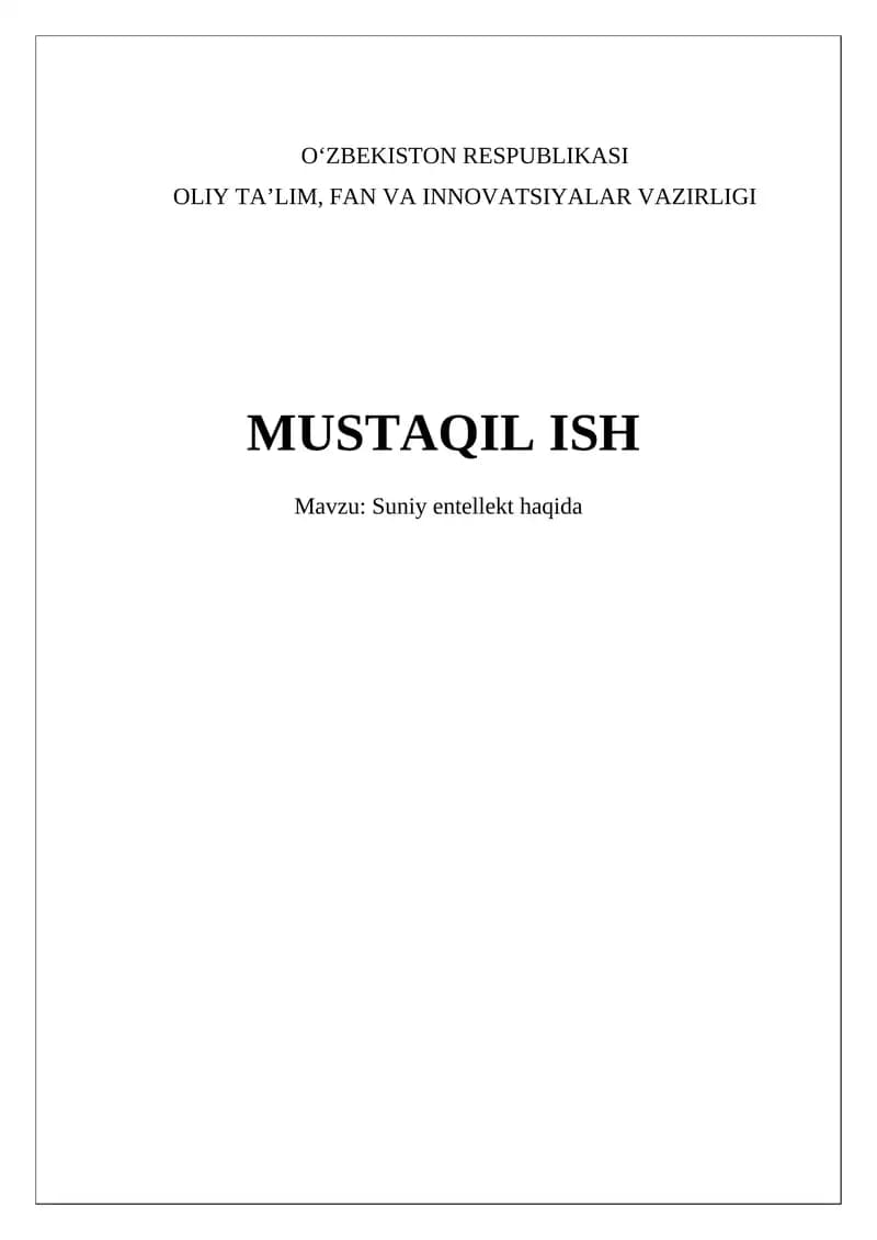Sun'iy intellekt