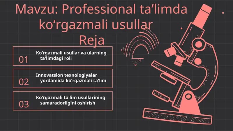 Koʻrgazmali Taʼlim Usullari