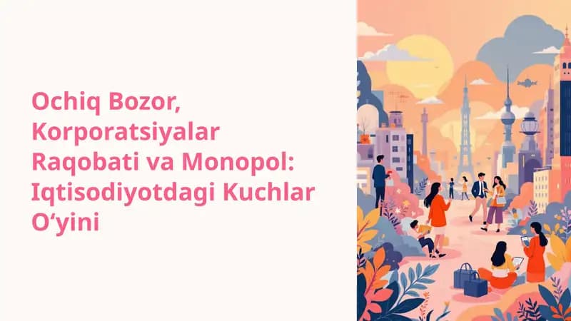 Ochiq Bozor, Korporatsiyalar Raqobati va Monopol: Iqtisodiyotdagi Kuchlar O‘yini