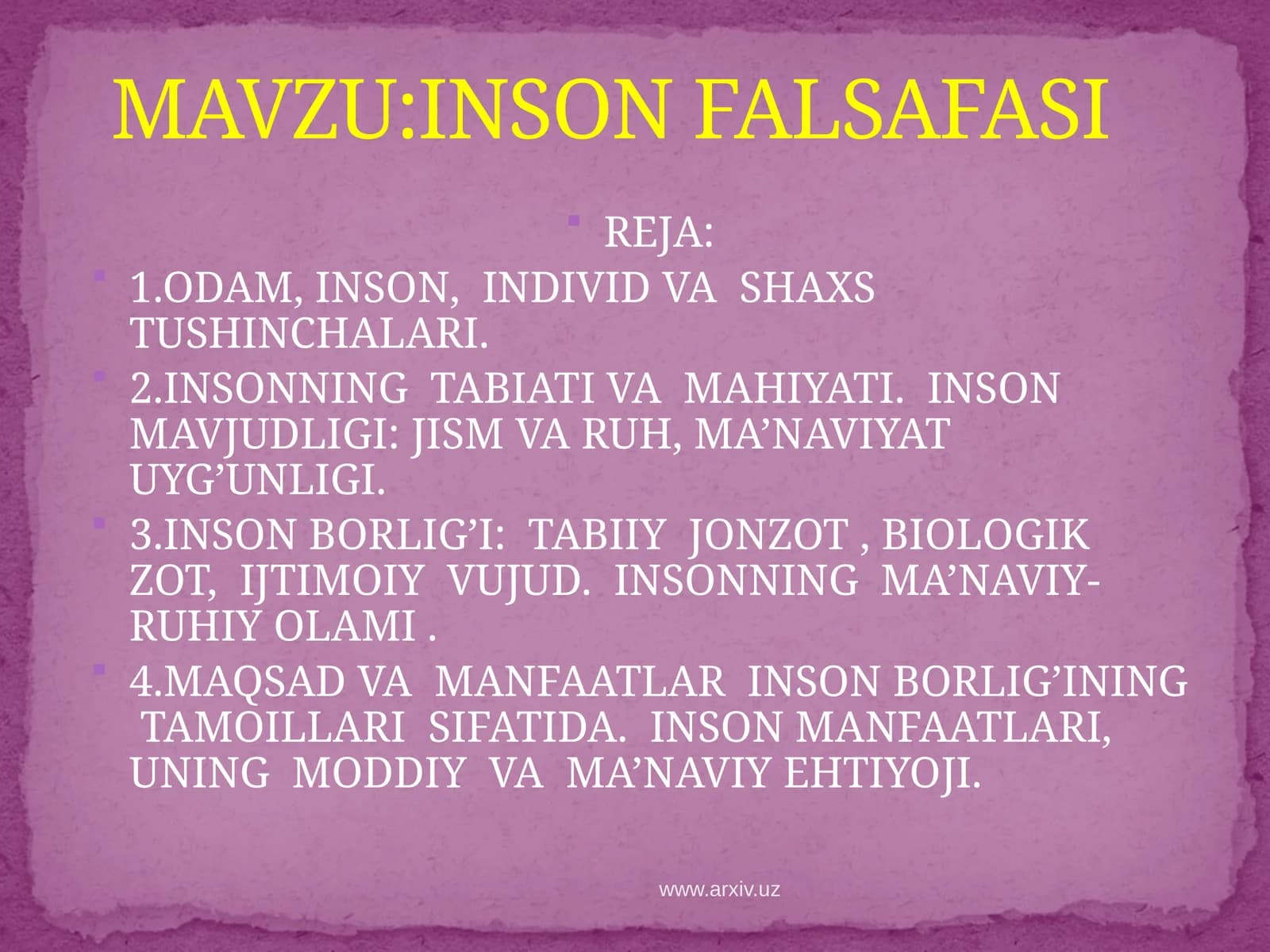 INSON FALSAFASI