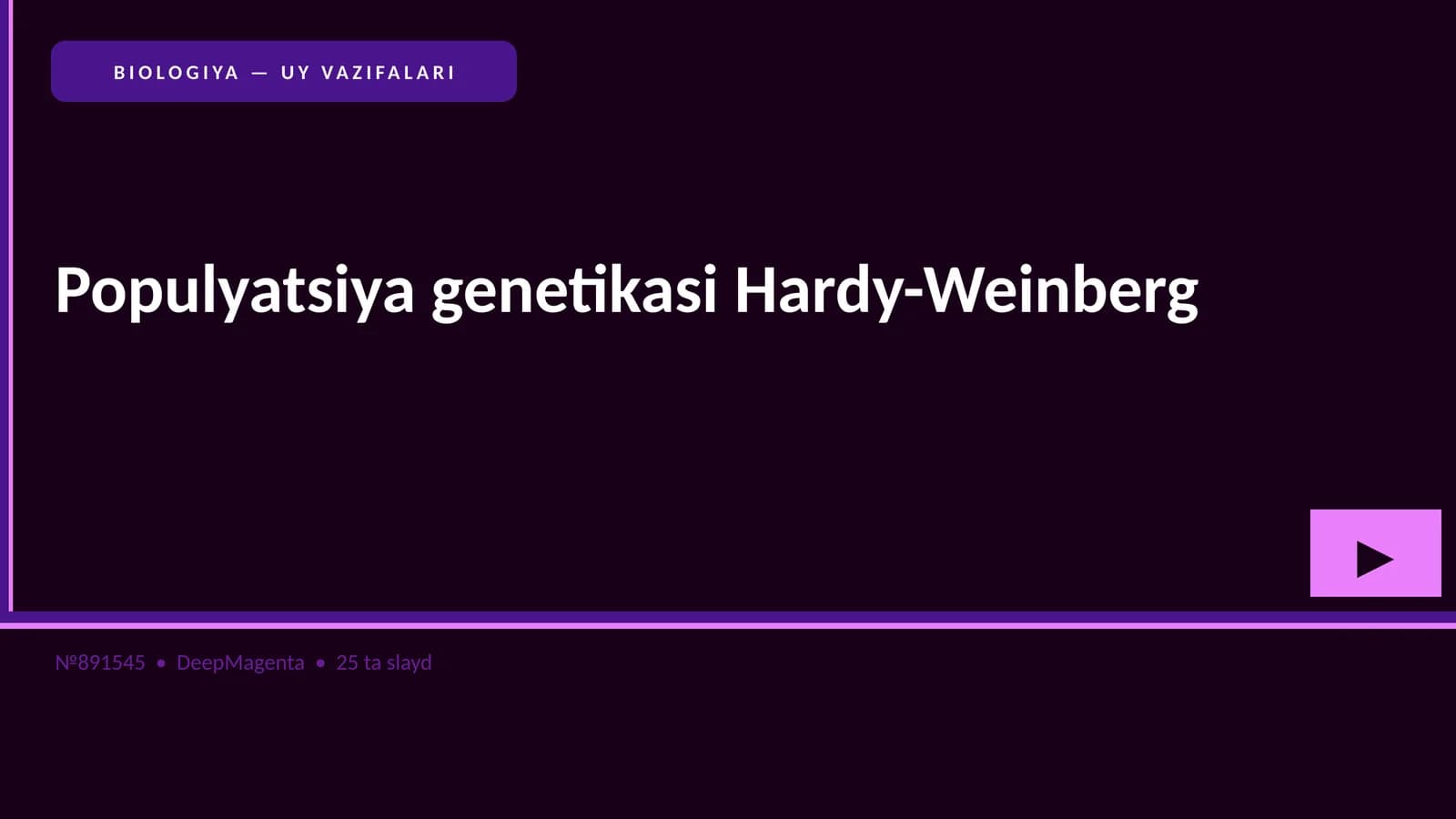 Populyatsiya genetikasi Hardy-Weinberg