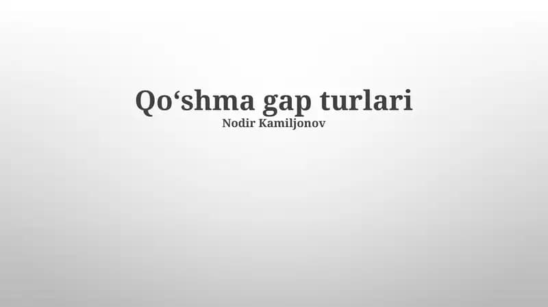 Murakkab Gap Turlari