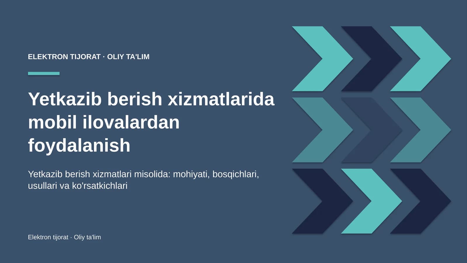 Yetkazib berish xizmatlarida mobil ilovalardan foydalanish