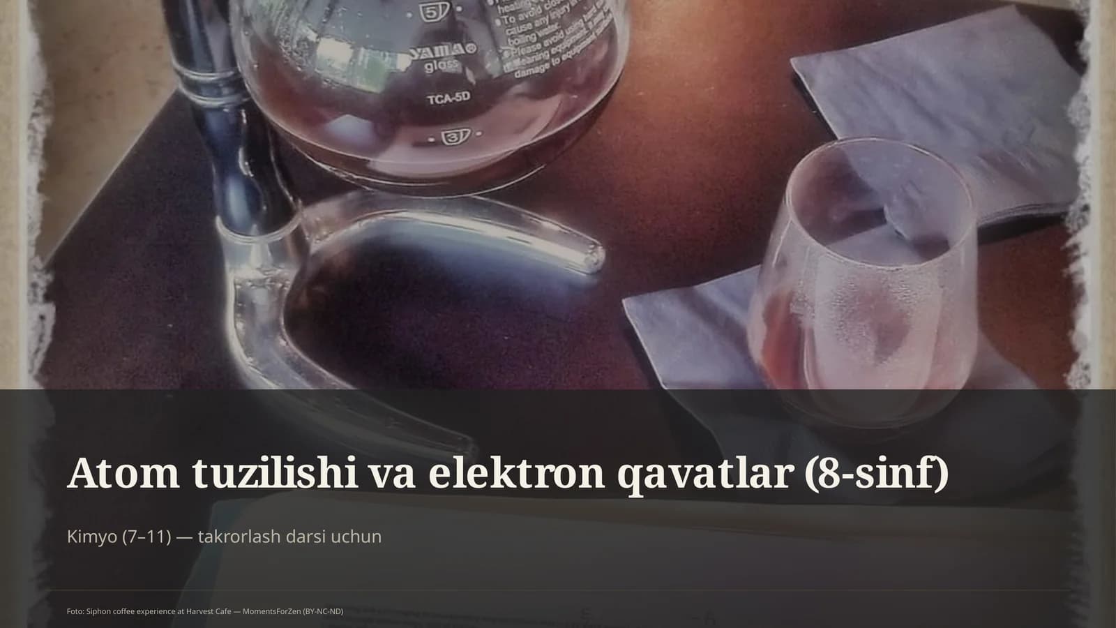 Atom tuzilishi va elektron qavatlar (8-sinf)