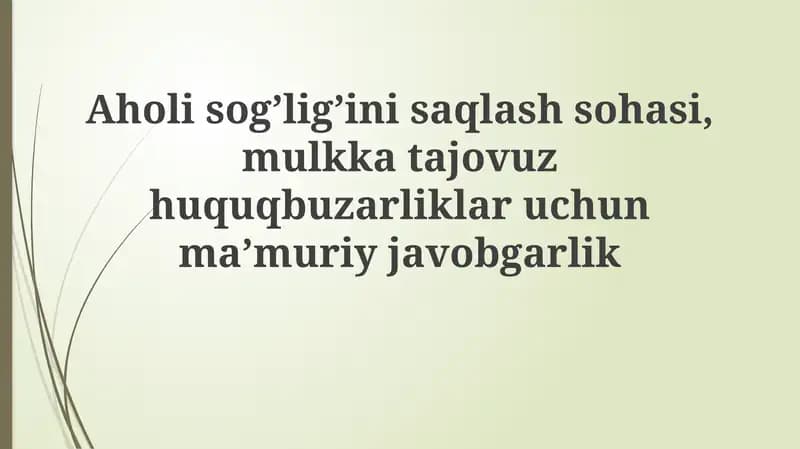 Ma'muriy Javobgarlikning Huquqiy Asoslari