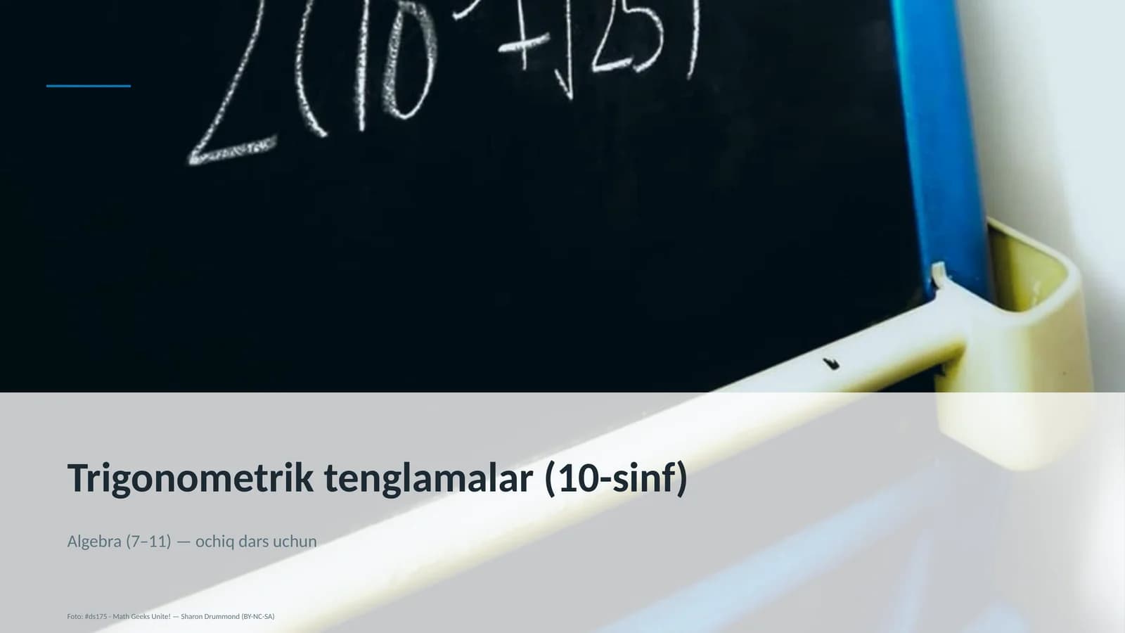 Trigonometrik tenglamalar (10-sinf)