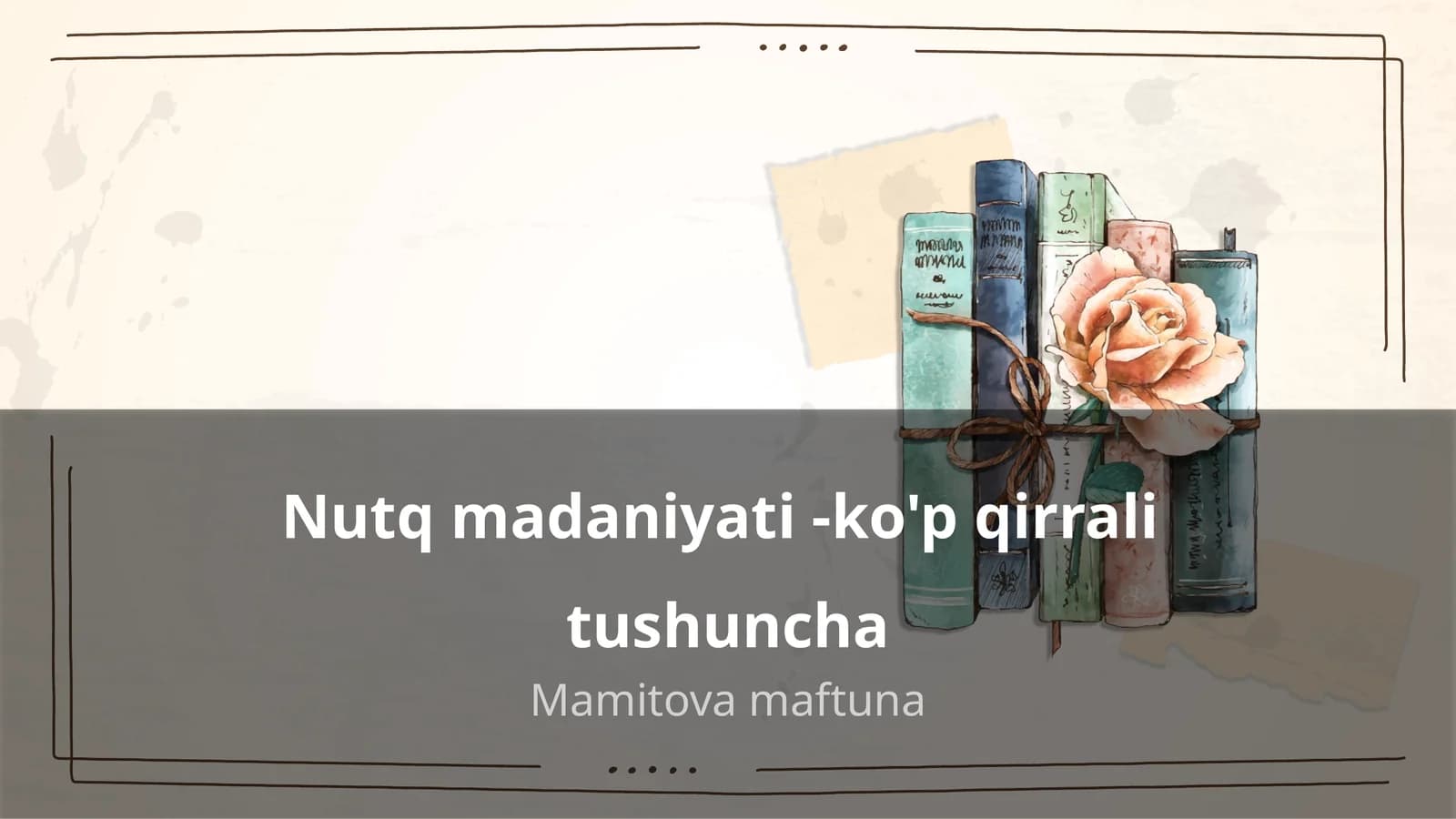 Nutq madaniyati -ko'p qirrali tushuncha