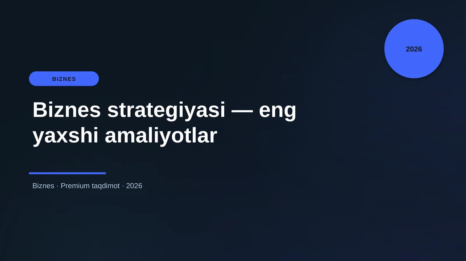 Biznes strategiyasi