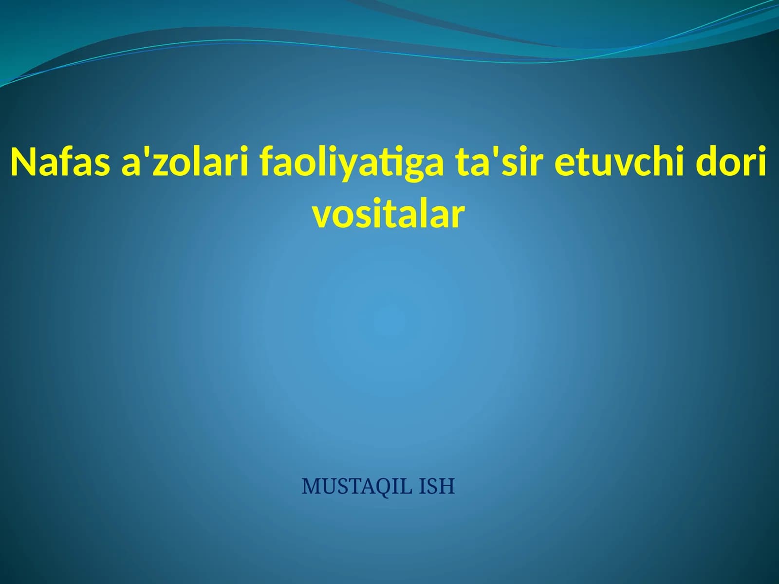 Nafas olish jarayoni