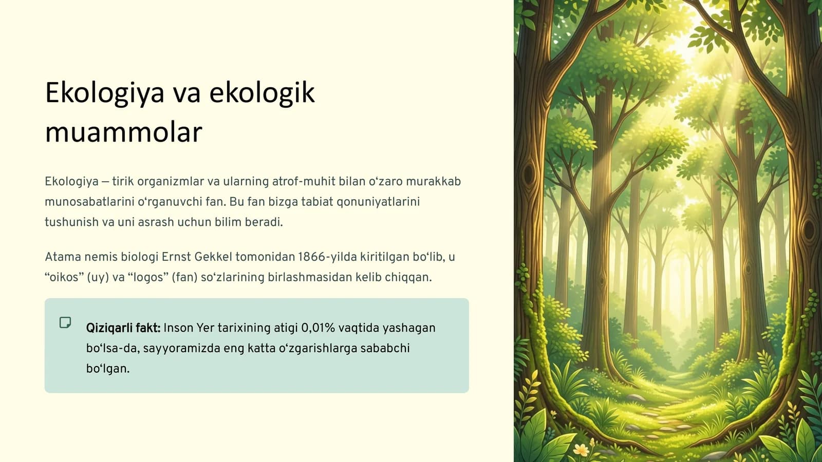 Ekologiya va ekologik muammolar