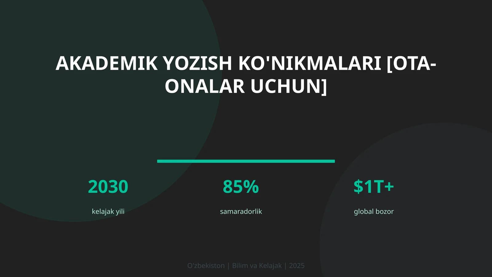Akademik yozish ko'nikmalari [ota-onalar uchun]
