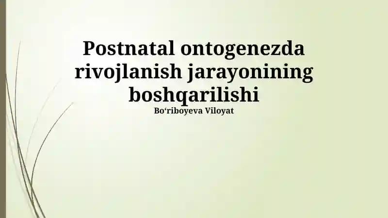 Ovqat hazm qilish sistemasi rivojlanishining regulyatsiyasi