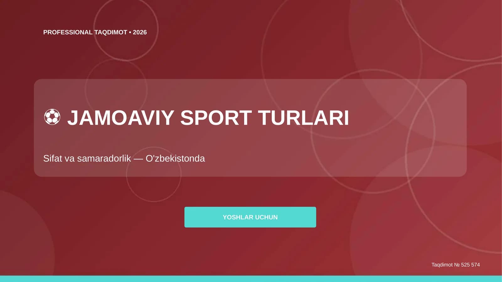 Jamoaviy sport turlari: sifat va samaradorlik (O'zbekistonda) [yoshlar uchun]