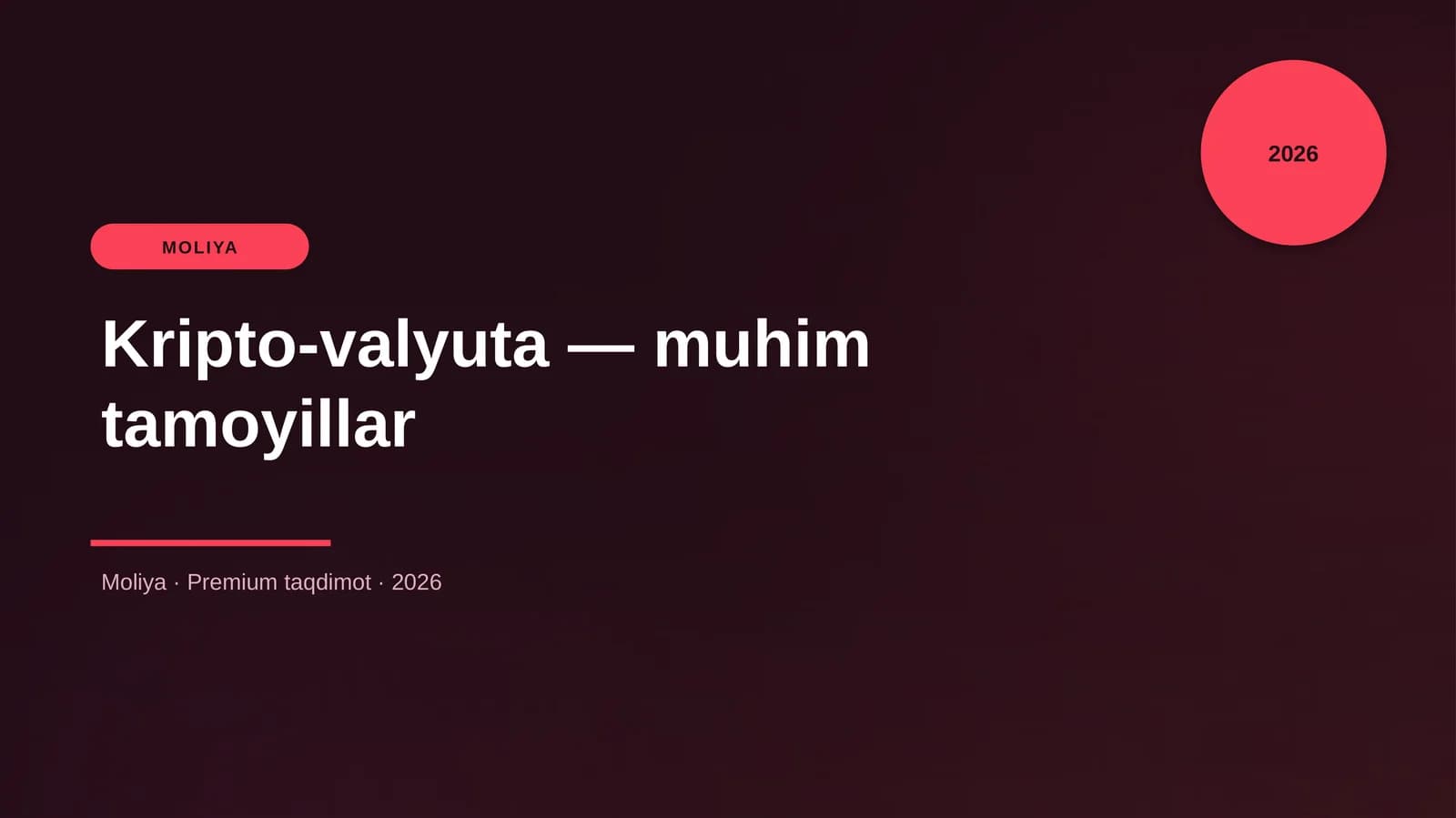 Kripto-valyuta — muhim tamoyillar