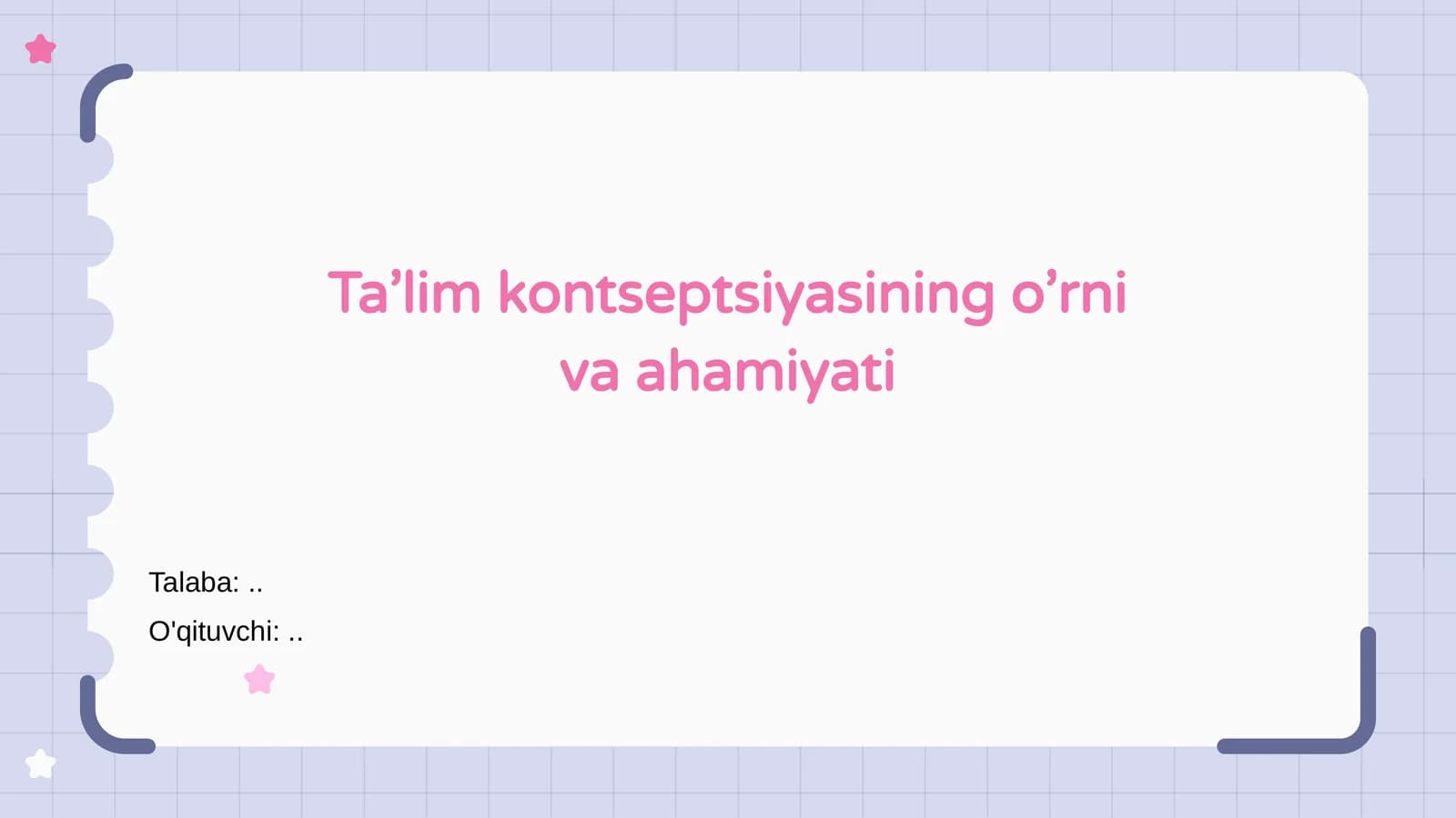 Ta’lim kontseptsiyasi