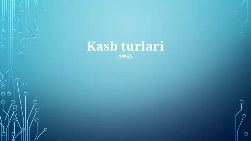 Kasb turlari