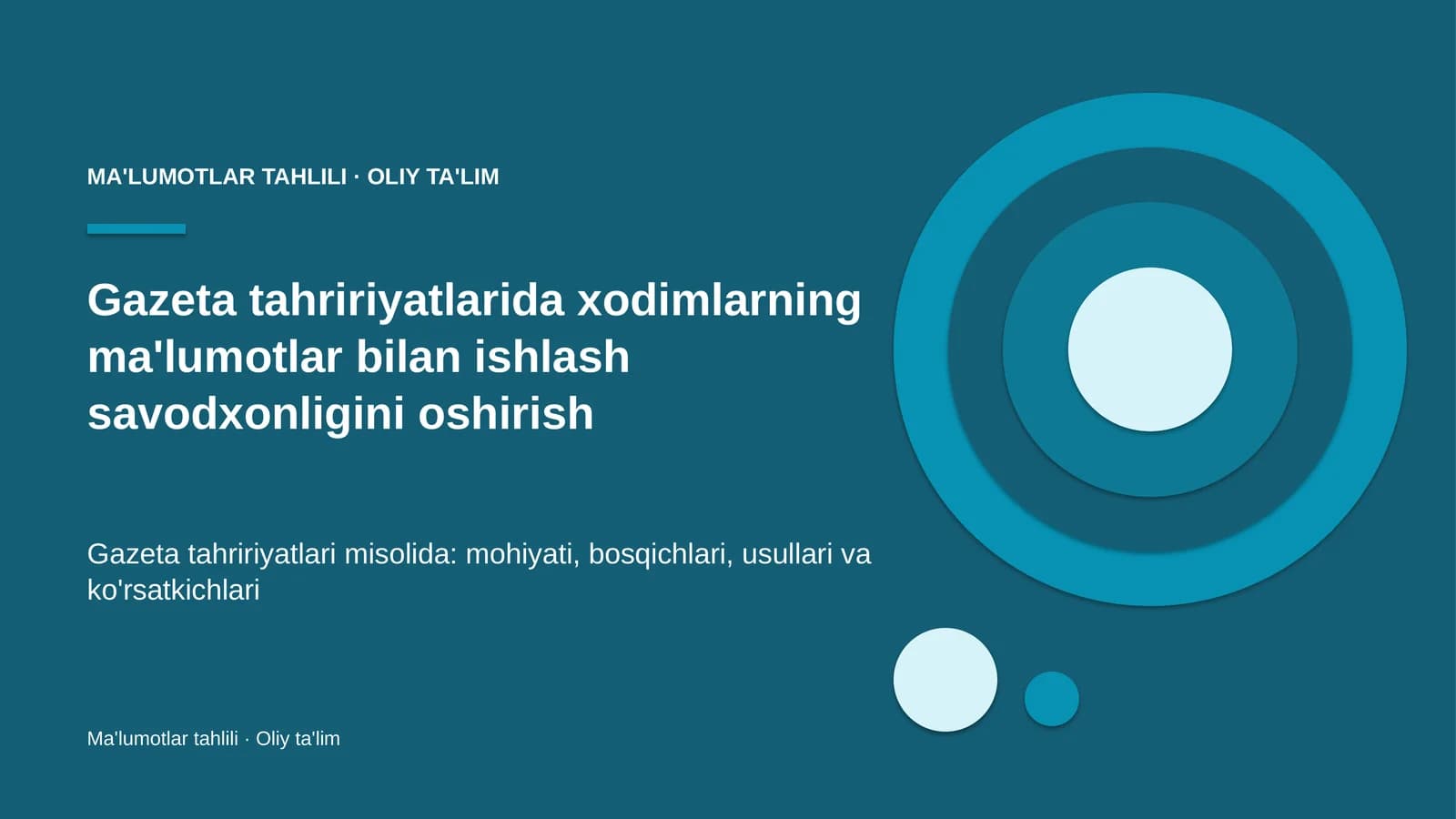 gazeta tahririyatlarida xodimlarning ma'lumotlar bilan ishlash savodxonligini oshirish 5474
