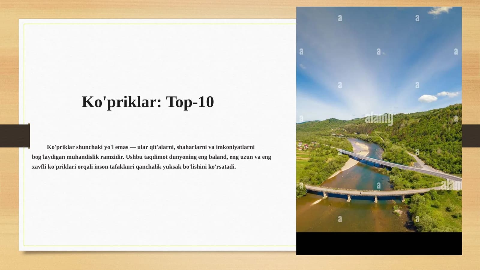 Dunyoning Top 10 ko'priklari