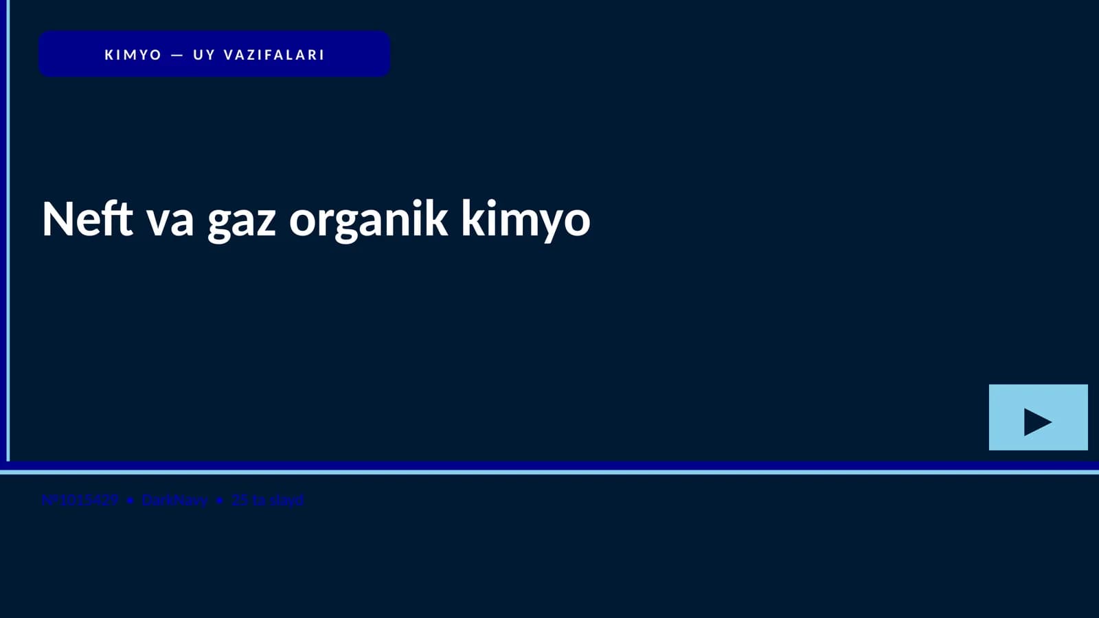 Neft va gaz organik kimyo