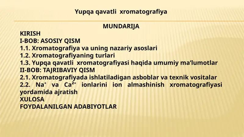 Yupqa qavatli xromatografiya