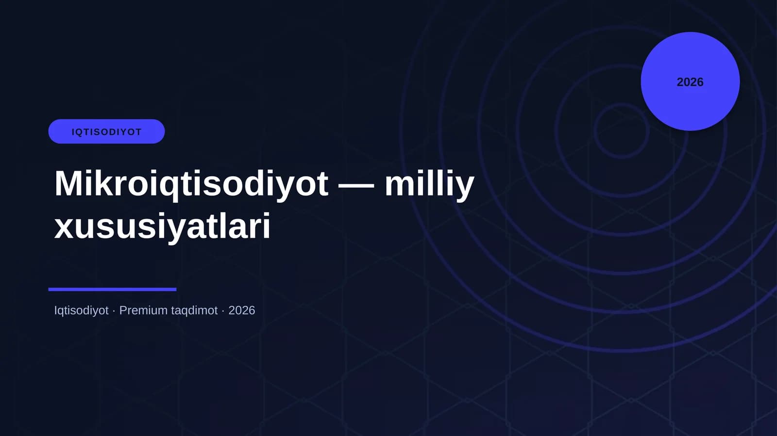Mikroiqtisodiyot — milliy xususiyatlari