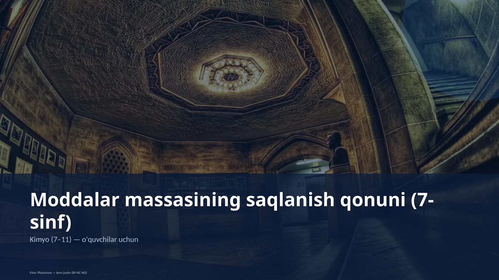 Moddalar massasining saqlanish qonuni (7-sinf)