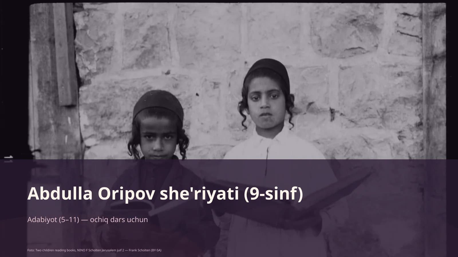 Abdulla Oripov she'riyati (9-sinf)