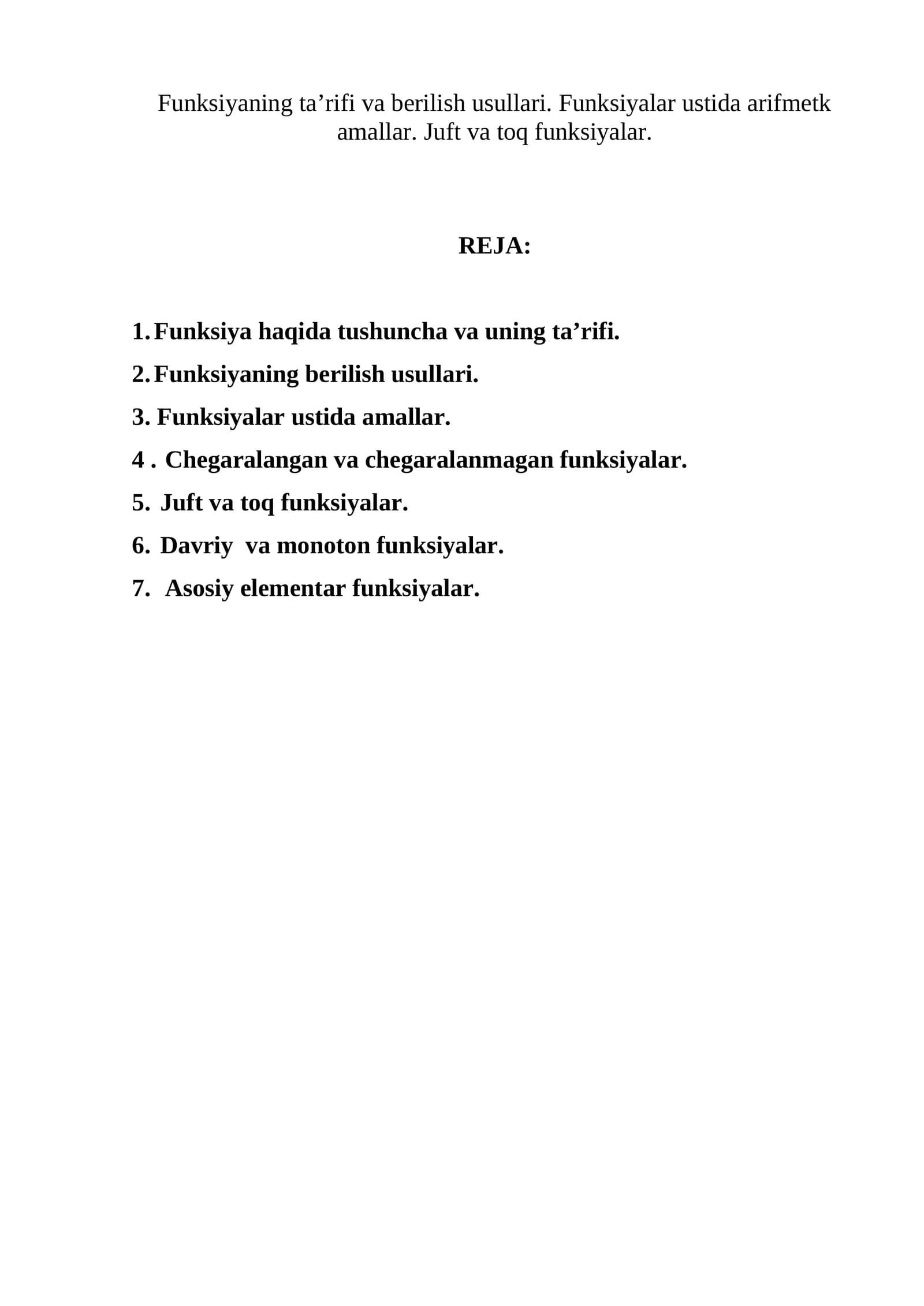 Funksiyalar