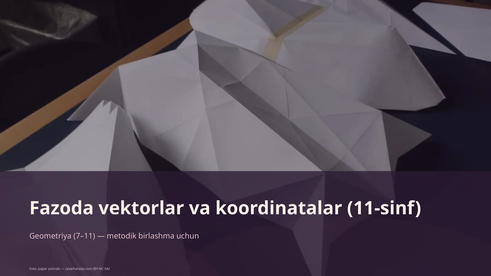 Fazoda vektorlar va koordinatalar (11-sinf)