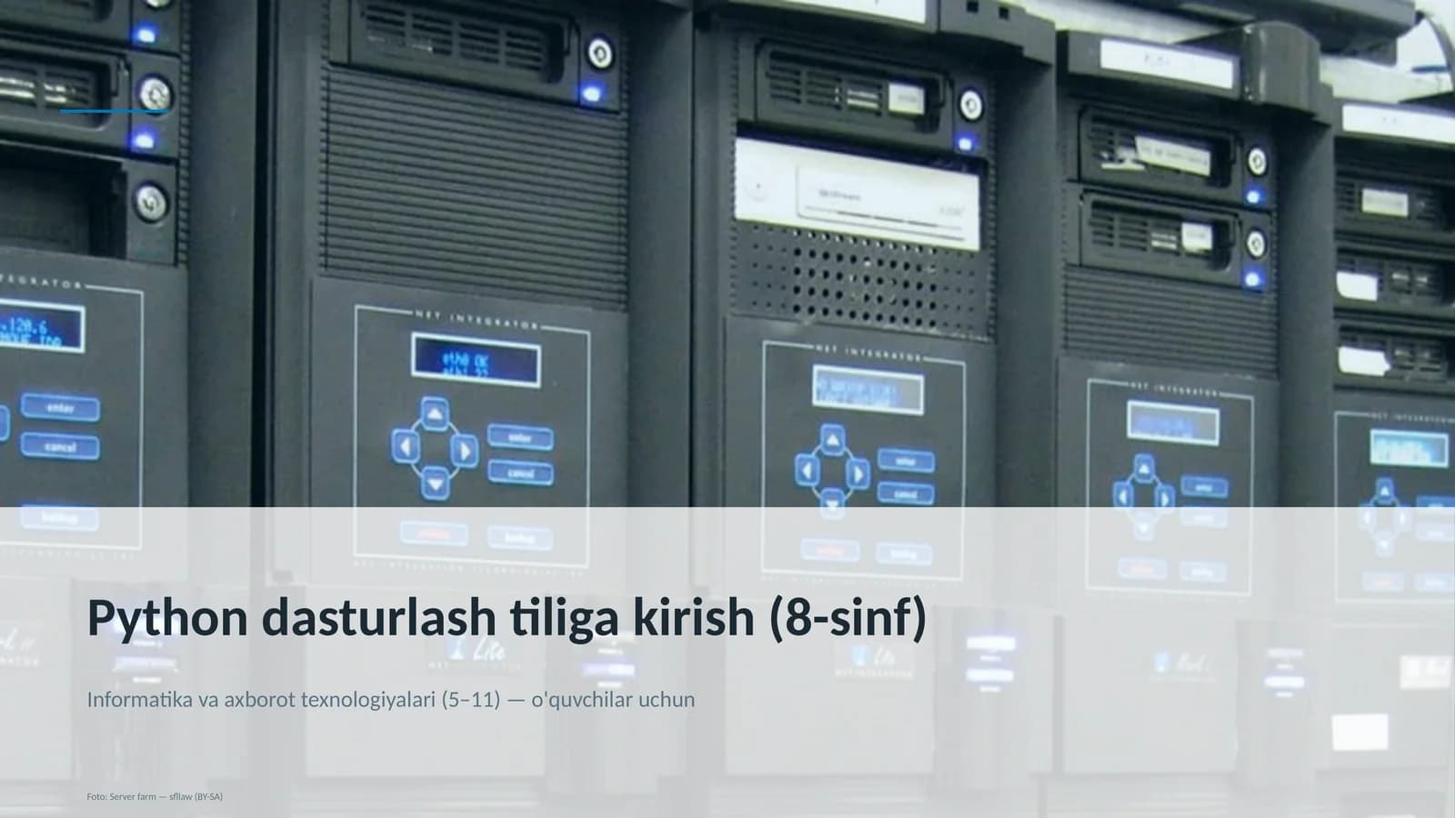 Python dasturlash tiliga kirish (8-sinf)