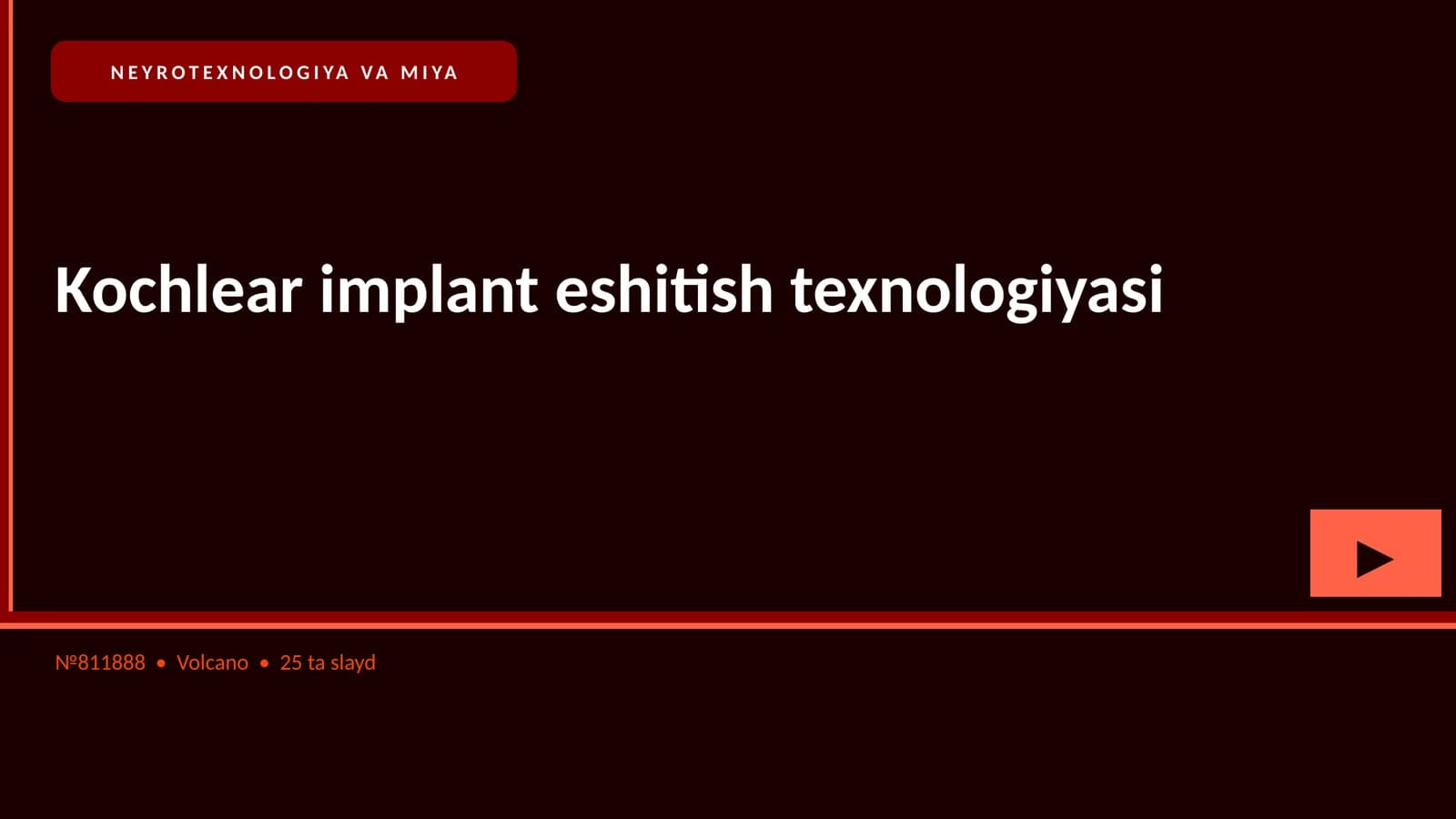 Kochlear implant eshitish texnologiyasi