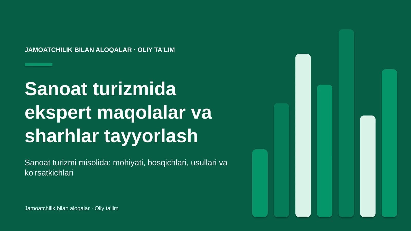 sanoat turizmida ekspert maqolalar va sharhlar tayyorlash 1430