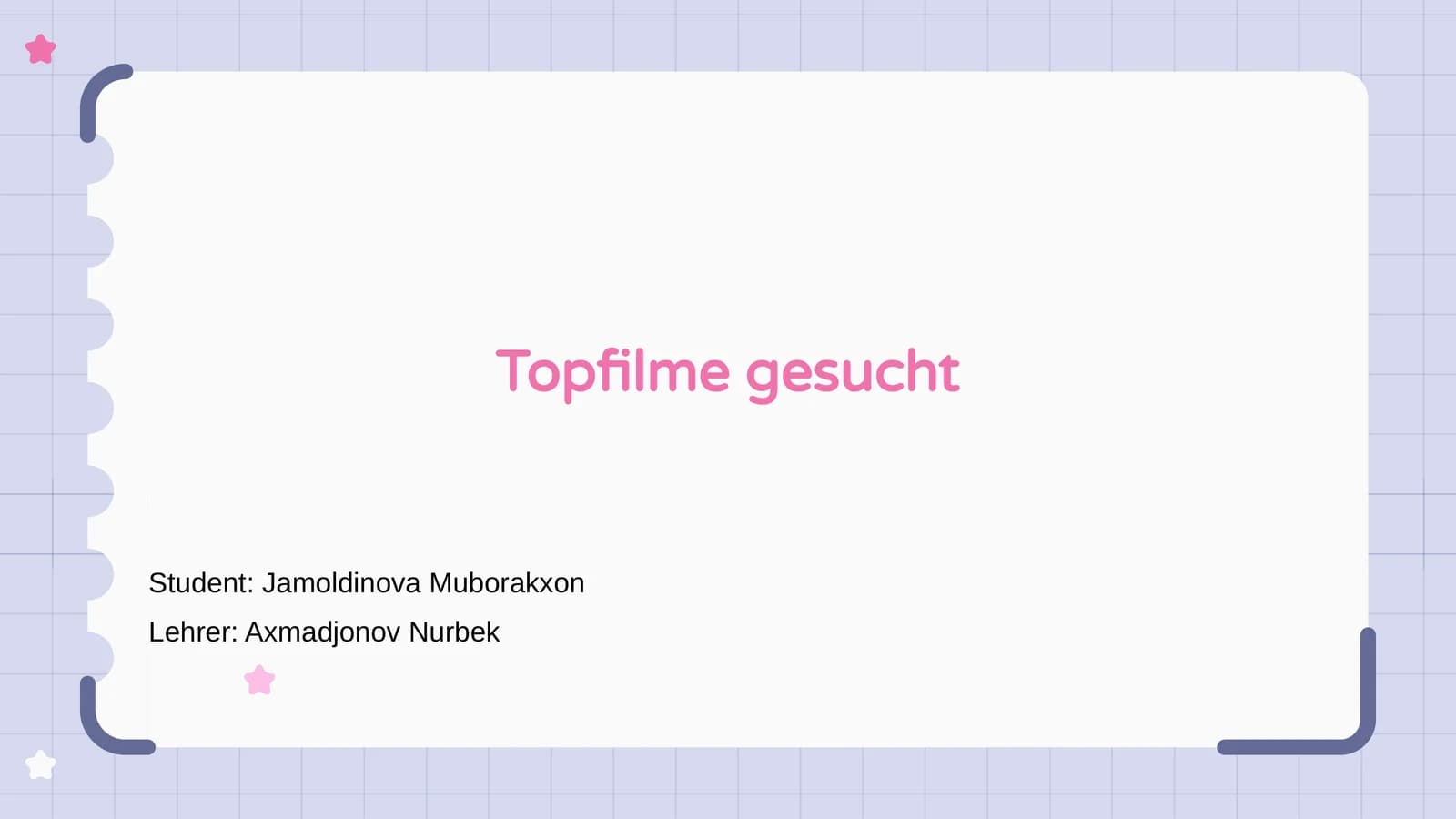Topfilme gesucht