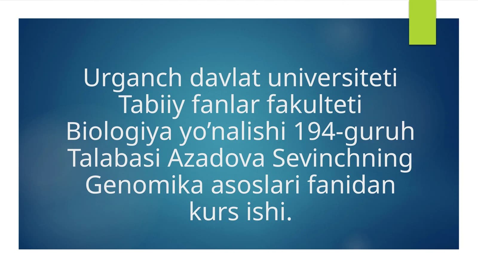 Proteomika fani va uning istiqbollari