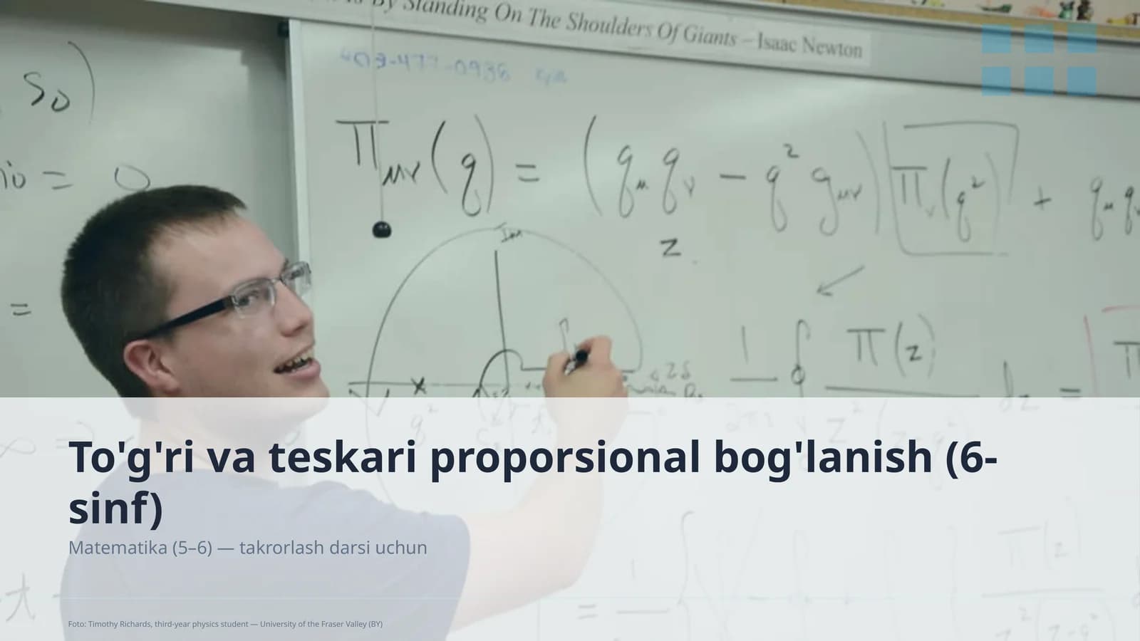 To'g'ri va teskari proporsional bog'lanish (6-sinf)