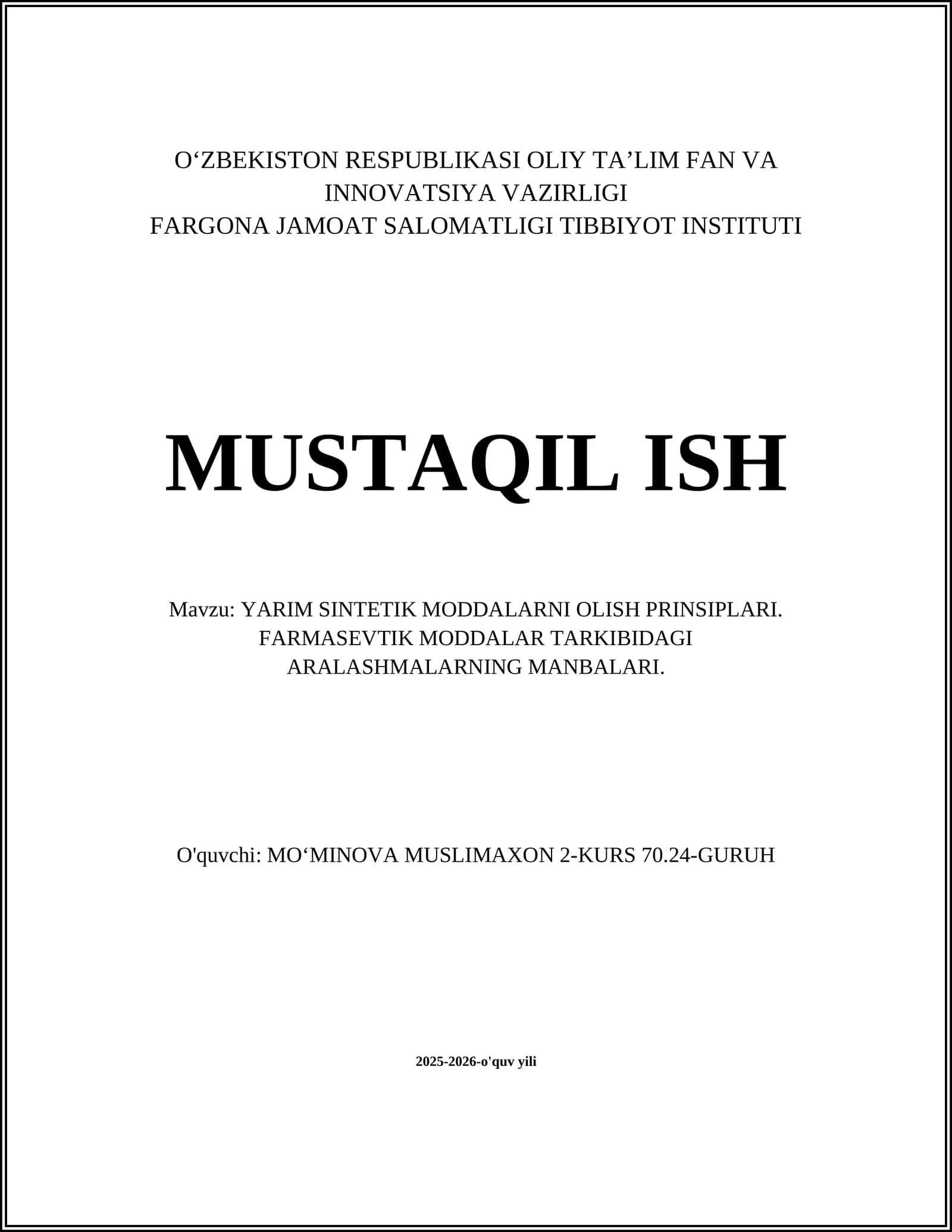 Yarim Sintetik Moddalar