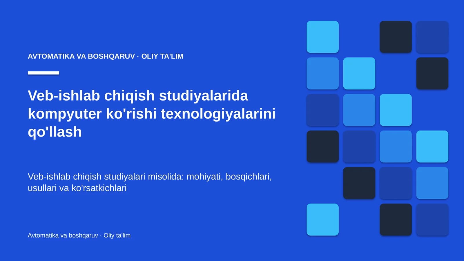 veb ishlab chiqish studiyalarida kompyuter ko'rishi texnologiyalarini qo'llash 7485