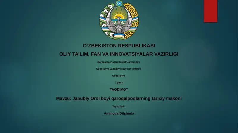 Janubiy Orol boyi qaroqalpoqlarning tarixiy makoni