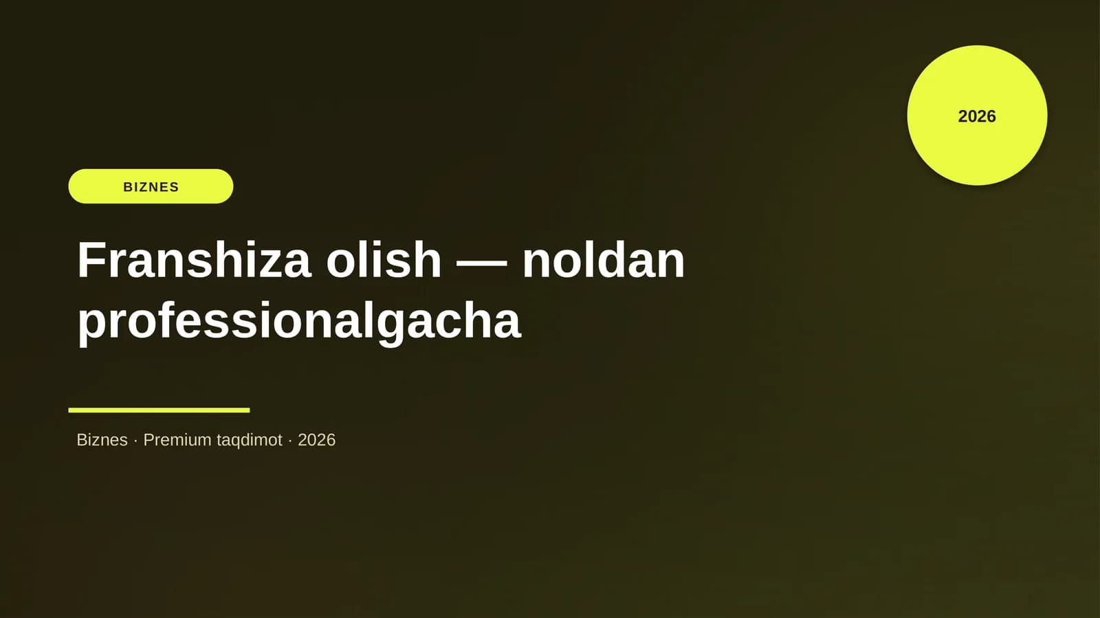 Franshiza olish — noldan professionalgacha