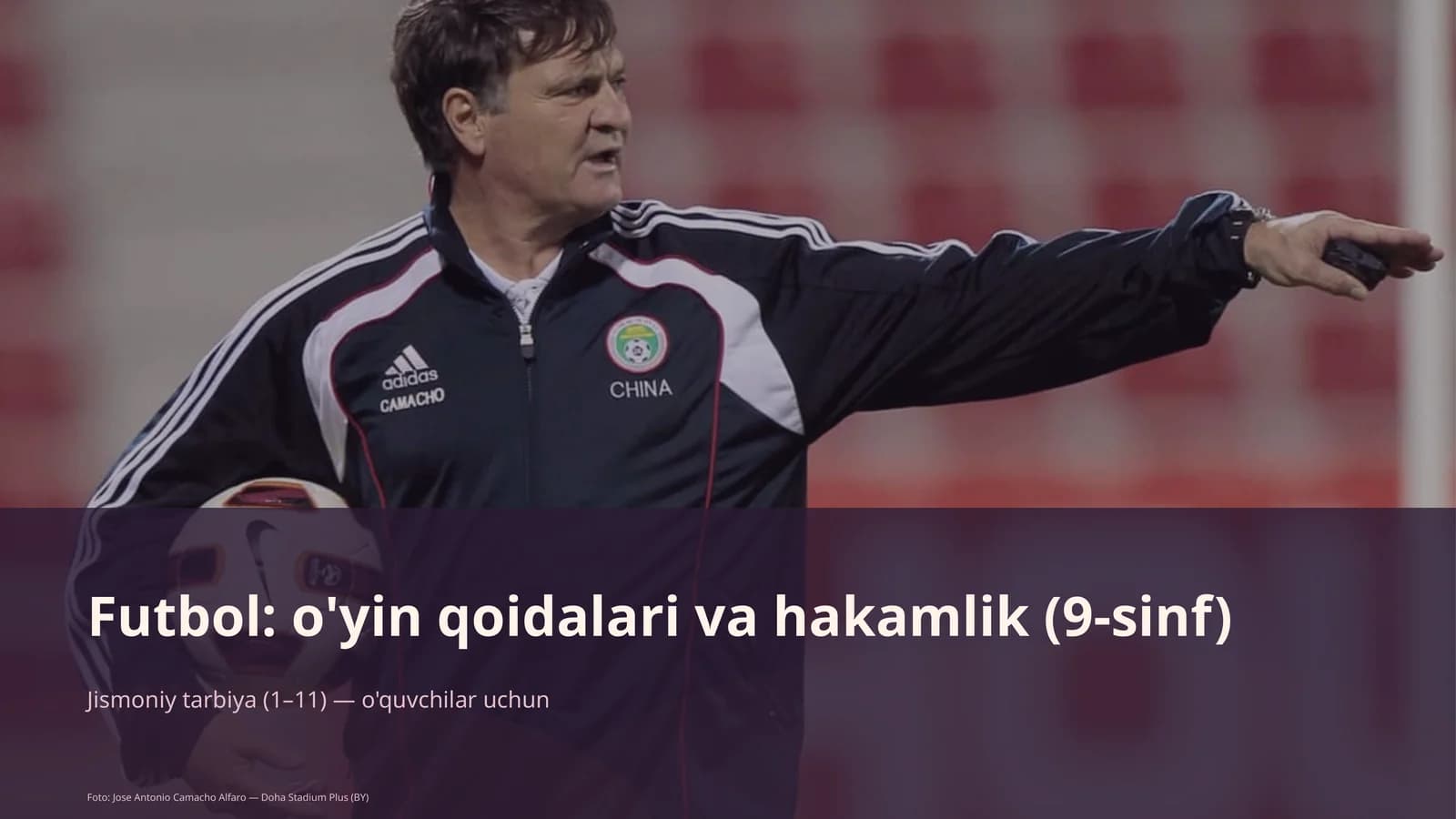 Futbol: o'yin qoidalari va hakamlik (9-sinf)