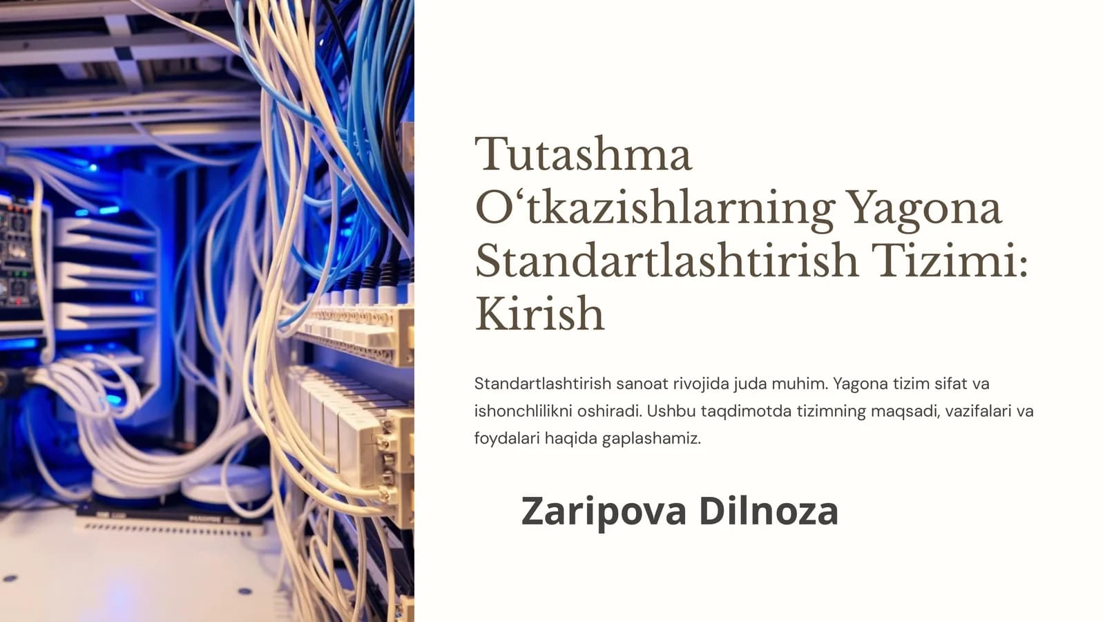 Tutashma O‘tkazishlar Standartlashtirishining Asosiy Tushunchalari