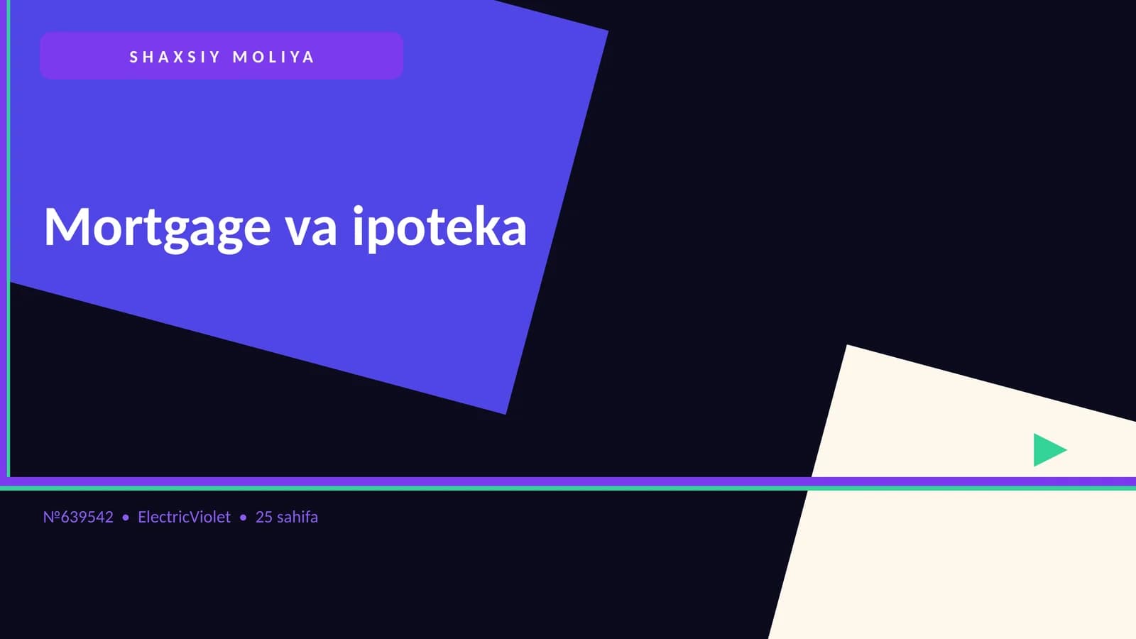 Mortgage va ipoteka