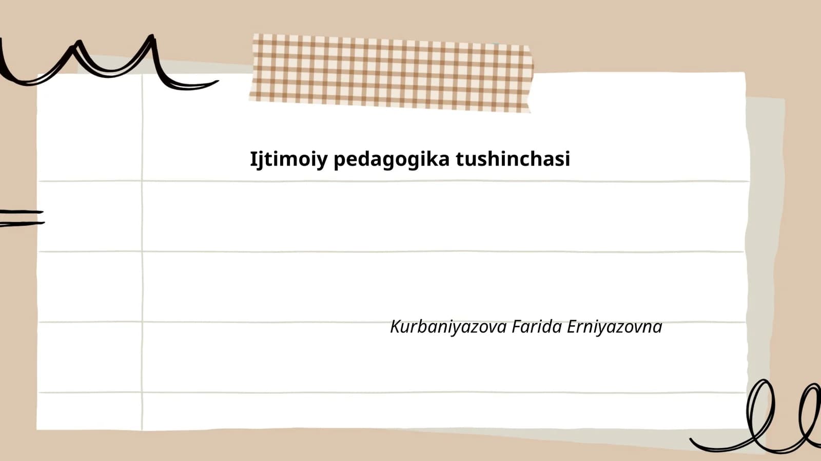 Ijtimoiy pedagogika tushinchasi