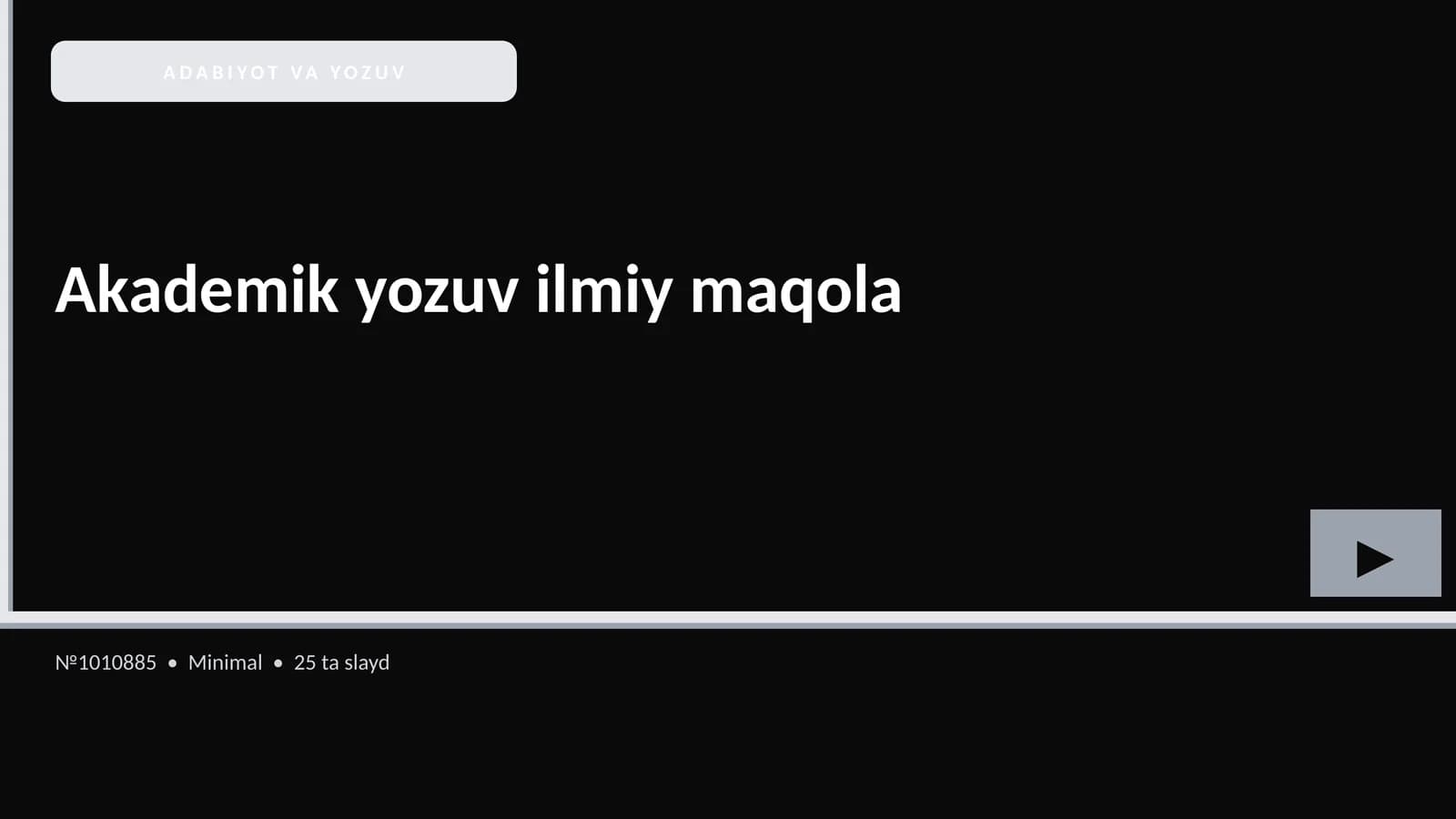 ADABIYOT VA YOZUV